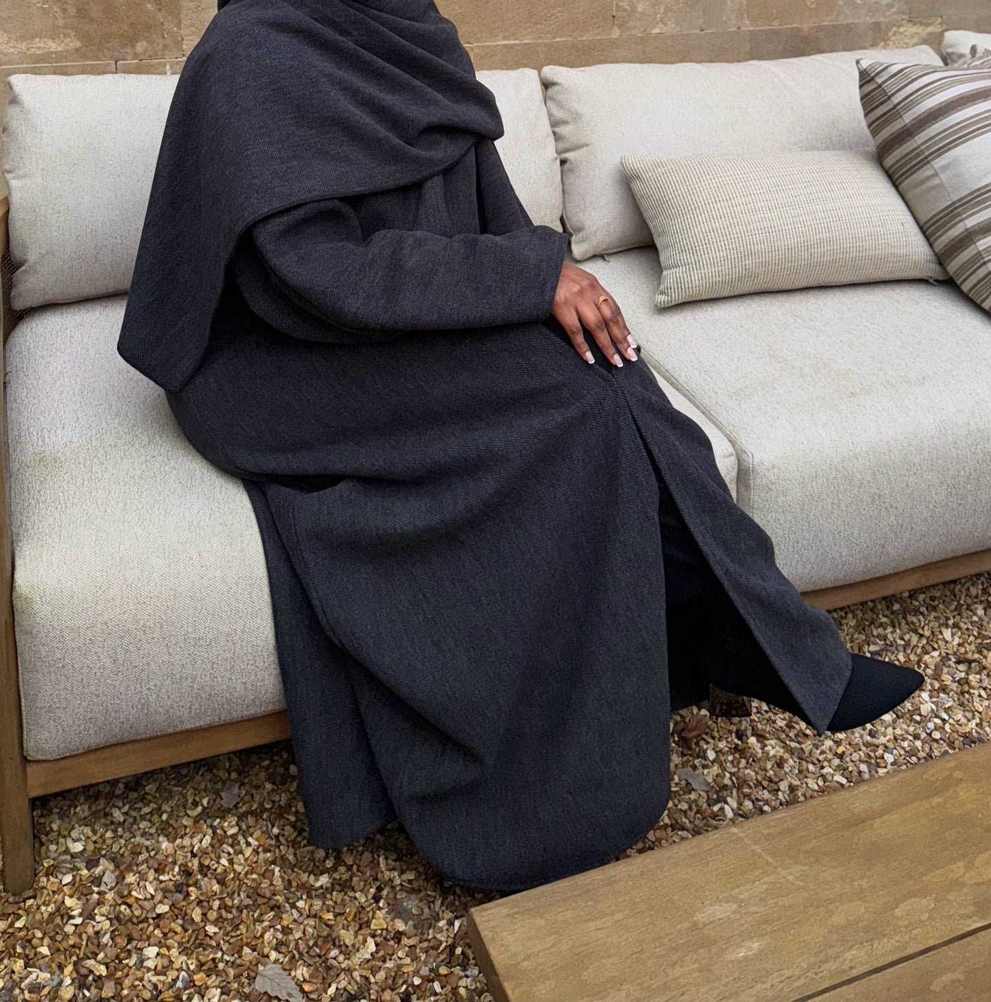 Ladan Herringbone Grey Set